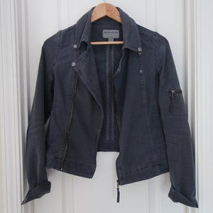 Gray Blue Moto Jacket